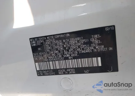 2010 Toyota Rav4 from USA, damaged, VIN JTMZF4DV5AD025263